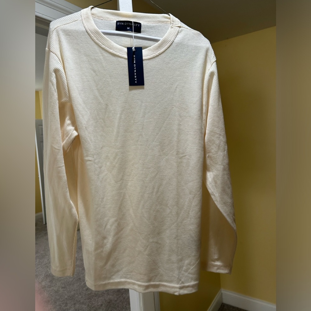 New with tags men’s thermal ivory shirt size medium